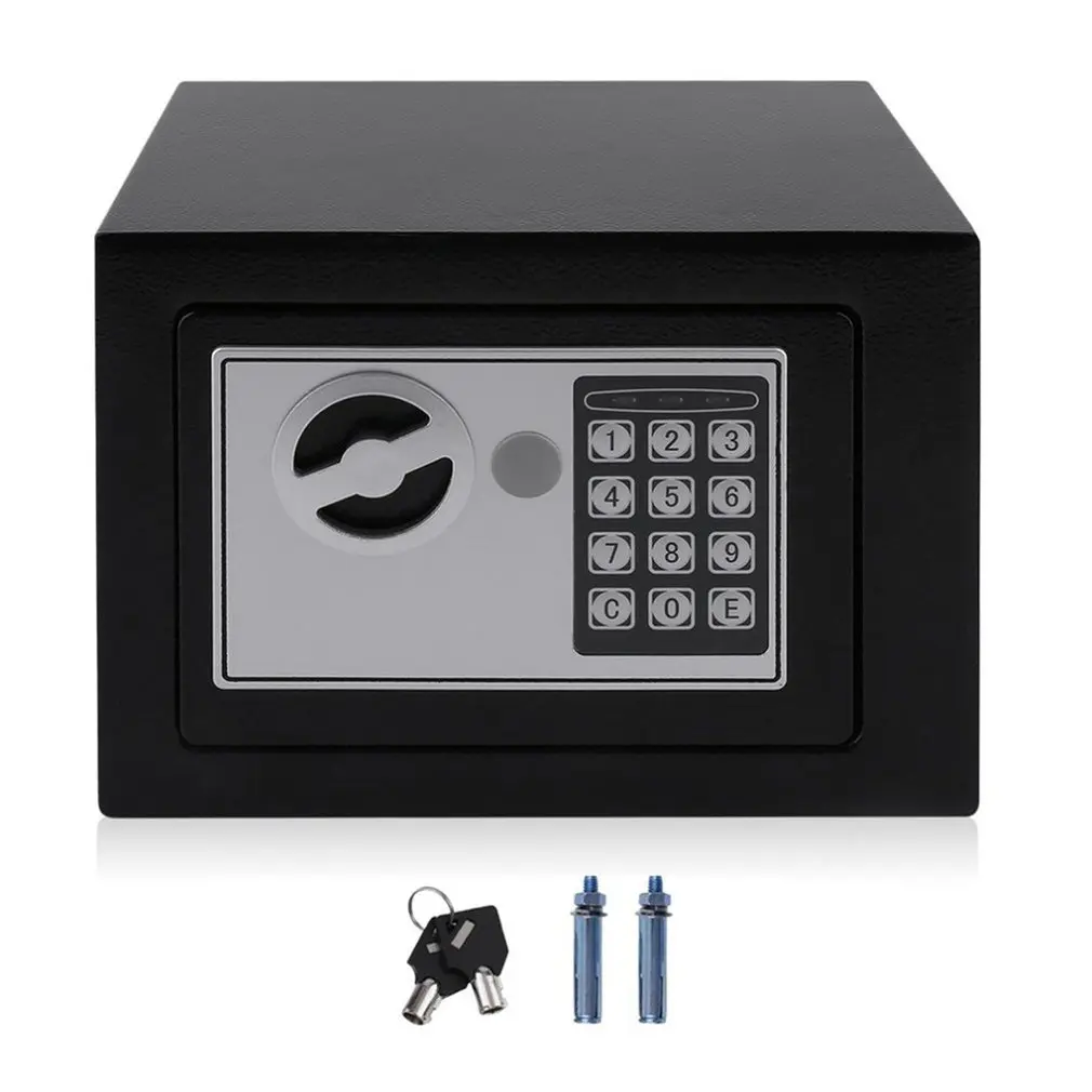 

Household 17E Small Safe Mini Wall Safe Deposit Box Bedside Table Password With Lock Insurance Box Gift