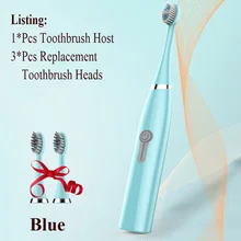1 шт. Водонепроницаемая электрическая ультразвуковая зубная щетка для чистки полости рта электронная отбеливающая зубная щетка Товары для ванной