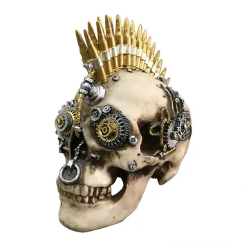 

Mechanical Skull Statues Model Resin Home Decoration Accessories Steampunk Skull Ornament Decoration