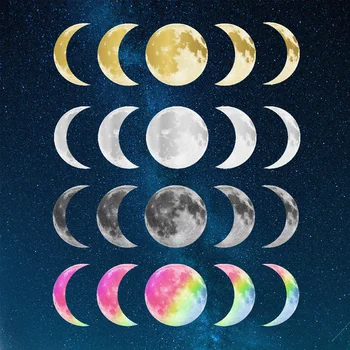 

Luminous Moon Phase Diagram 3D Wall Stickers For Kids Room Living Room Plant Glow In The Dark Stickers Wall Art Home Decor