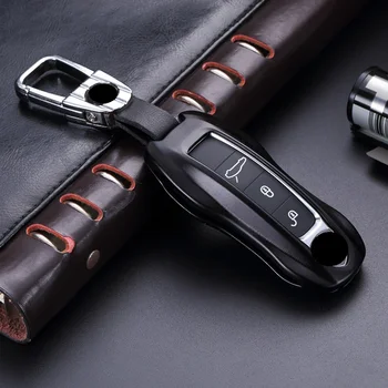 

Car Aluminium Alloy Remote Smart Key Cover Fob Case key Shell For porsche Cayenne Macan panamera car-covers car-styling