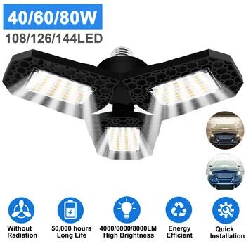 

Ceiling Lights Deformable Light With 3 Panels Adjustable White Led Shop Light Led Lights For Basement Barn Warehouse Barn