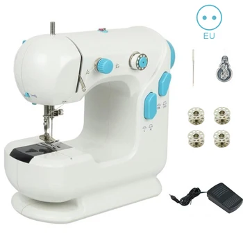 

Electric Sewing Machine Portable Household 2-Speed Crafting Sewing Machine With Foot Pedal Light Thread Cutter