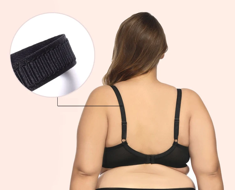 Goedkoop Vrouwen Plus Size Beha Zijdeachtige Underwire Dunne Cup C D E F G H I J Eenvoudige Dagelijkse Brasserie voor grote Borst Zwart Beige Super Grote Kop