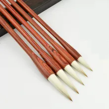 5 шт., кисть для письма, Китайская каллиграфия, волк, шерстяной волос, кисть для рисования каллиграфии, ручная роспись, поставка художника