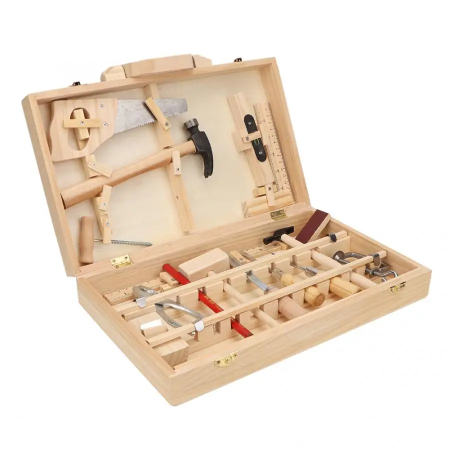 kids wooden tool kit