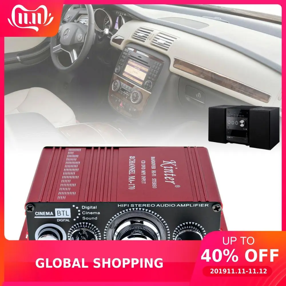 Kinter Mini 2CH Hi Fi стерео автомобильный усилитель мощности аудио Усилитель Поддержка