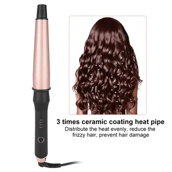 

Pearl Ceramic Conical Curling Wand Digital Controls Heat Settings hair curler
