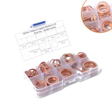 Перекрестная граница продукта круг 1 мм 1. 5 мм толстая плоская шайба красная медная уплотнительная прокладка 60 пар набор оптом