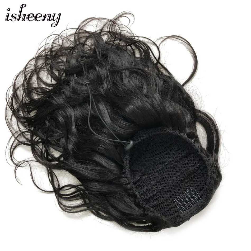 Isheeny афро кудрявые вьющиеся конский хвост для наращивания клип Ins 8 " 18"