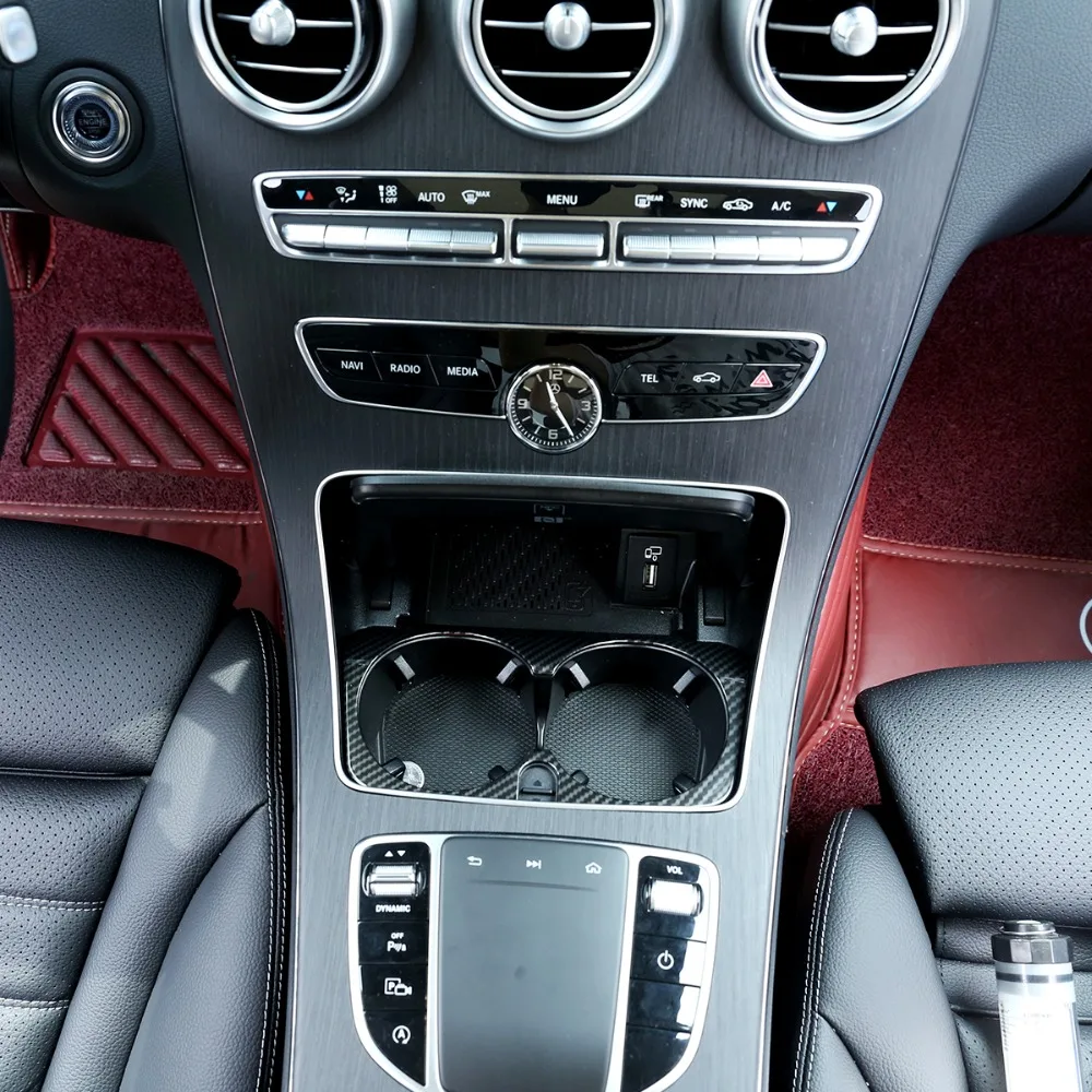 ABS Стиль подстаканник крышка рамка отделка для Mercedes Benz GLC C Class W205 C180 E Class W213 E200l E300