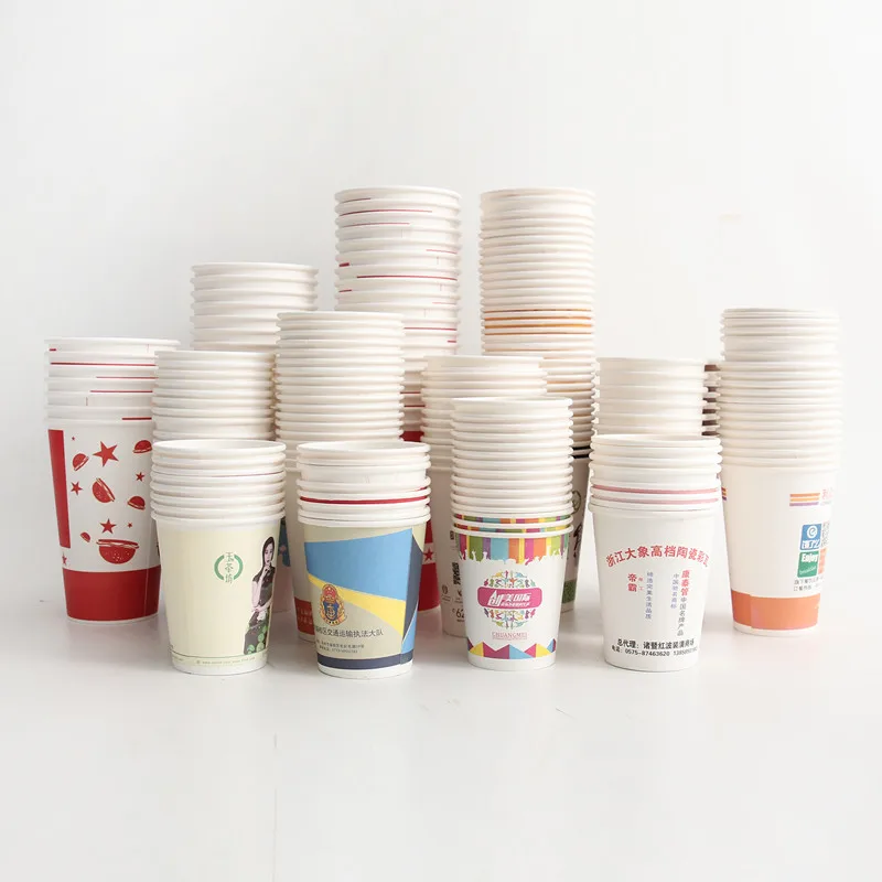Creative-customized-personality-yourself-logo-and-pattern-paper-cup-9oz-250ml-disposable-coffee-juice-water-milk.jpg Kreatív Testreszabott Személyiség Magad Logó És Mintás Papír Csésze 9Oz 250 Ml Eldobható Kávé Juice Víztej Tea Ital - Image 4