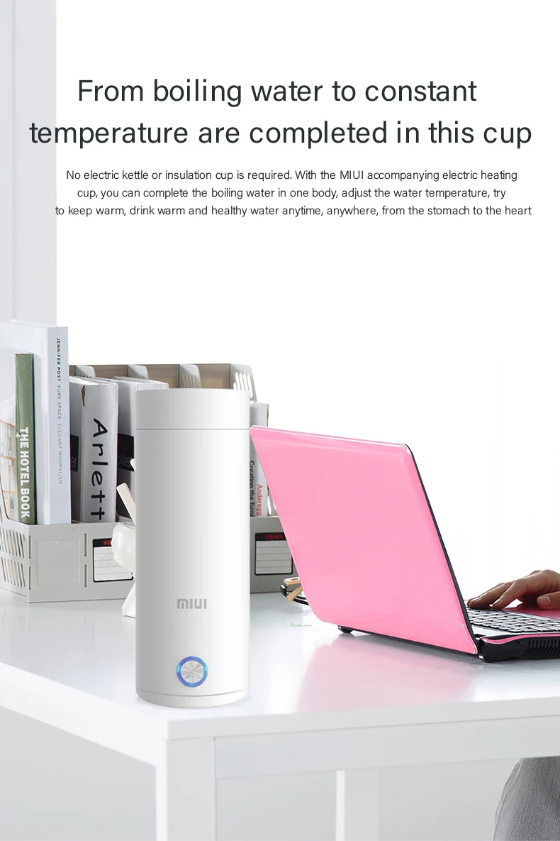 300ml Portable Electric KettlesThermal Cup Make tea Coffee Travel Boil water Keep warm Smart Water Kettle Kitchen Appliances