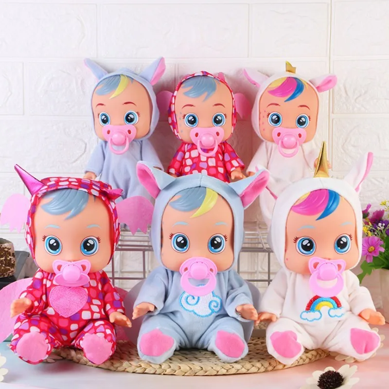 Милые 3D силиконовые куклы Единорог Inteiro Реалистичная кукла Reborn Cry A Baby Высокое