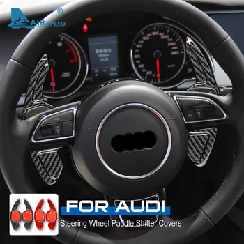 

AIRSPEED Carbon Fiber Carbon Fiber for Audi A3 A4 A5 A6 S6 A7 A8 S8 Q3 Q5 Q7 TT Accessories Car Steering Wheel Paddle Sticker