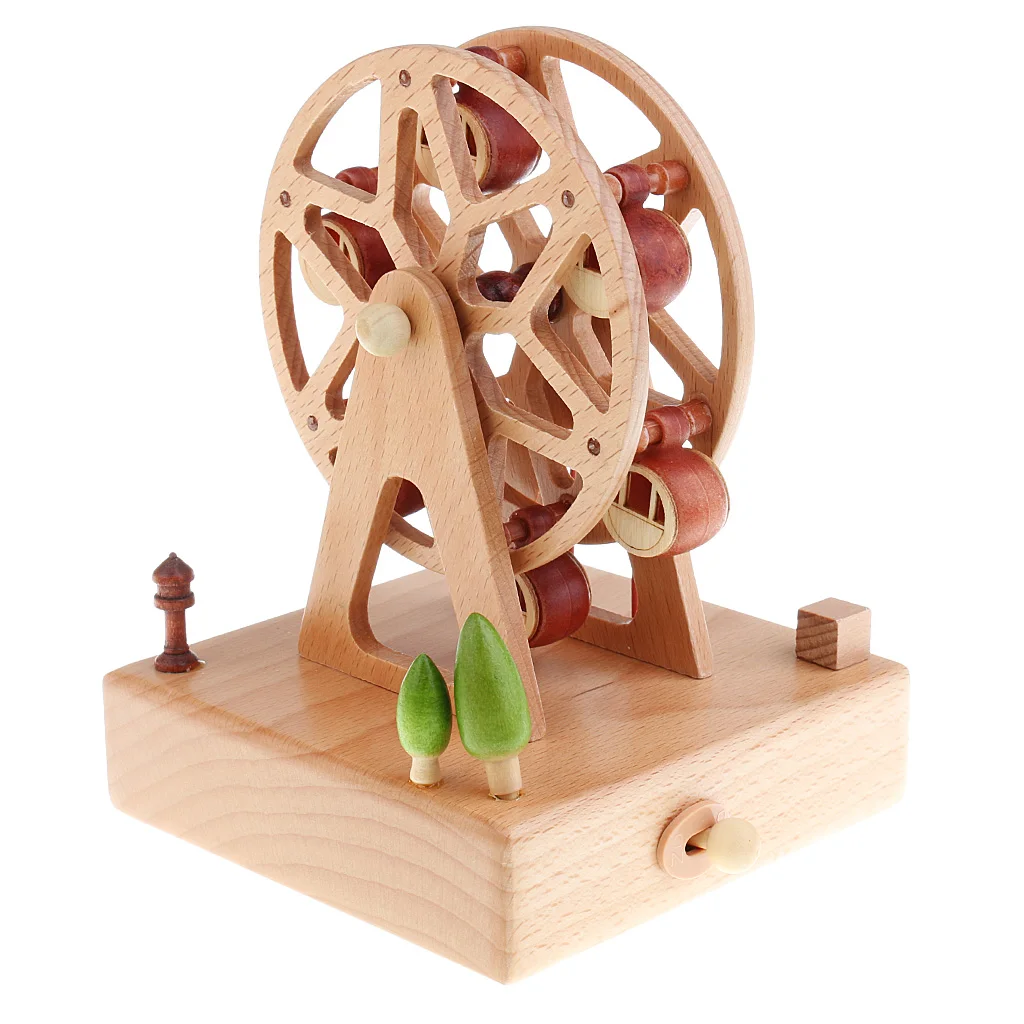 Wood Musical Box Customized Gift for Friends Lover Children - Plays ''Castle In The Sky'' Song