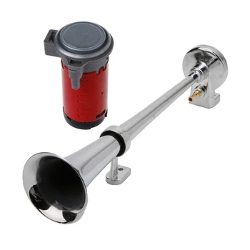 

Hot New 12V 150dB Air Horn Chrome Super Loud with Compressor For Auto Truck Boat Train