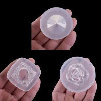 

Handmade Big Diamond Crystal Rose Flower Epoxy Resin Mold Gemstone Silicone Mold Jewelry Making Art Craft