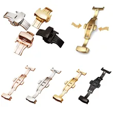 Автоматическая застежка-бабочка для часов, Автоматическая Пряжка из нержавеющей стали с двойным кликом, 10 мм, 12 мм, 14 мм, 16 мм, 18 мм, 20 мм, 22 мм, 24 мм Автоматическая застежка-бабочка для часов, Автоматическая Пряжка из нержавеющей стали с двойным кликом, 10 мм, 12 мм, 14 мм, 16 мм, 18 мм, 20 мм, 22 мм, 24 мм