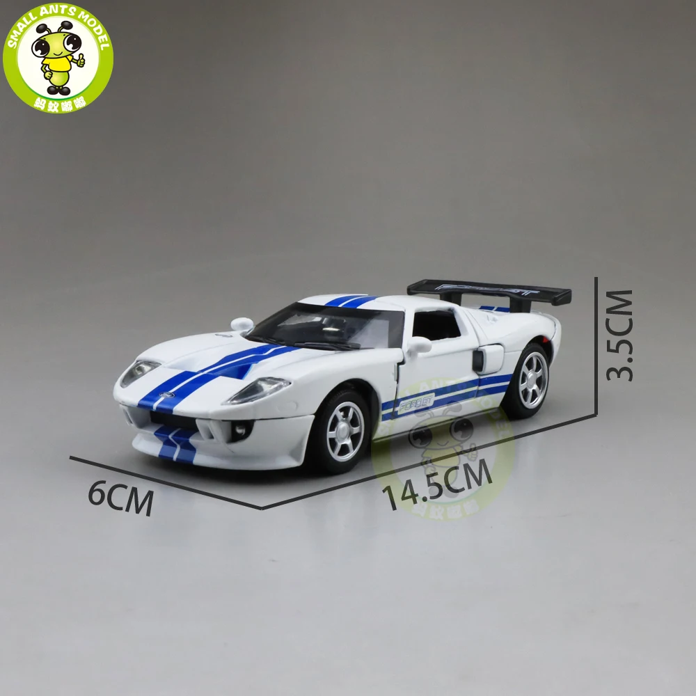 1/32 Ford GT 2006 литая модель автомобиля игрушки для детей Детское звуковое освещение Вытяните назад Подарки для мальчиков девочек - Цвет: White(no box)