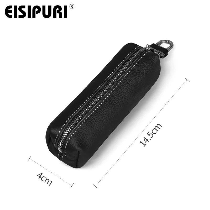 Genuine Leather Keychain Key Holder Organizer Pouch Cow Split Car Long Key Bag Housekeeper Case wallet key case key holder key organizer key purse