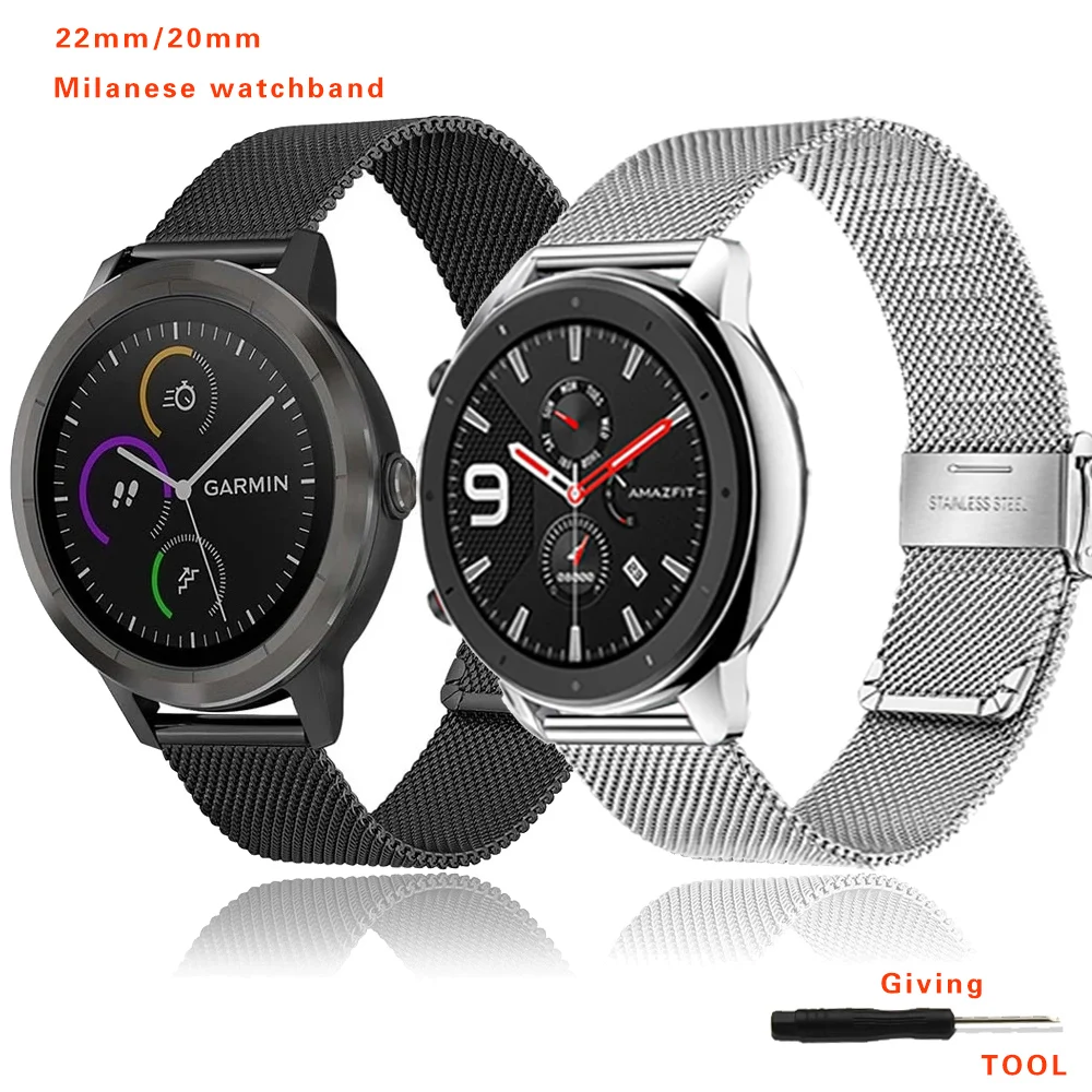 

Strap For Amazfit GTR Strap Band For Xiaomi Amazfit GTR GTS Bracelet 42mm 47mm Metal Milanese Watchband Smart watch Accessaries