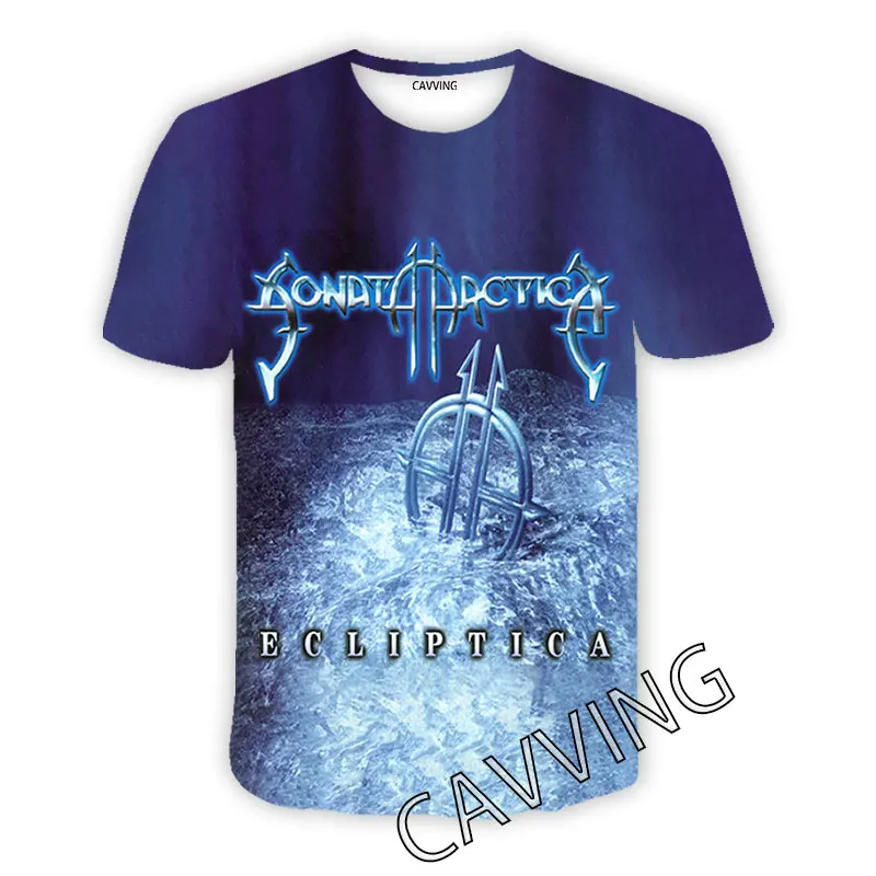 Nieuwe Mode Vrouwen/Mannen 3D Print Sonata Arctica Band Casual T