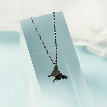 2020 New Sexy Black Color Cute Butterfly Pendant Chokers Necklace for Women Korean Fashion Chian Necklace Jewelry Gifts