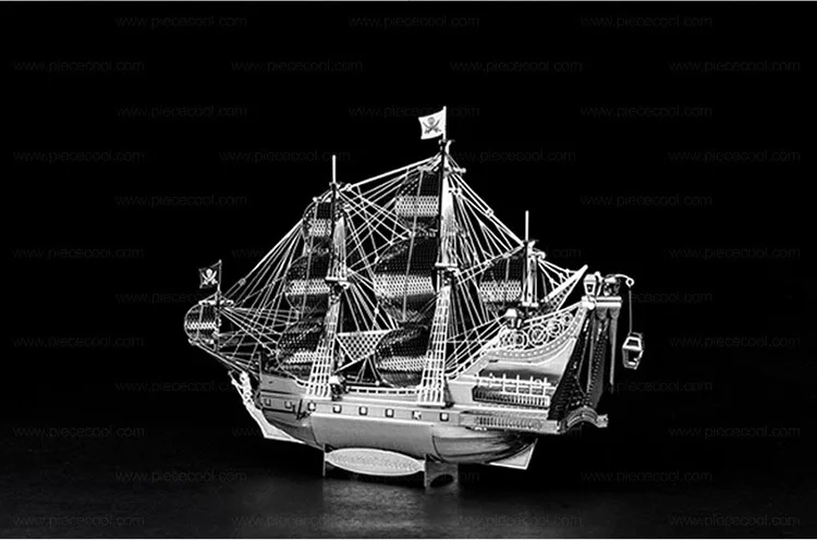 Жемчужная 3D металлическая 3D головоломка модель DIY корабль военная модель Пираты Карибы месть черный
