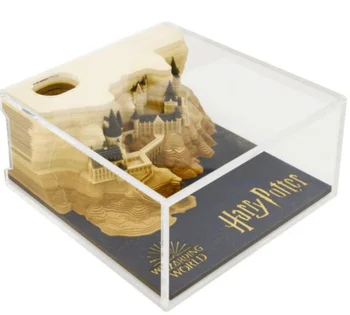 

Omoshiroi Block 3D Memo Pads Novelty Famious Movie Building Harry Design Christmas Gift