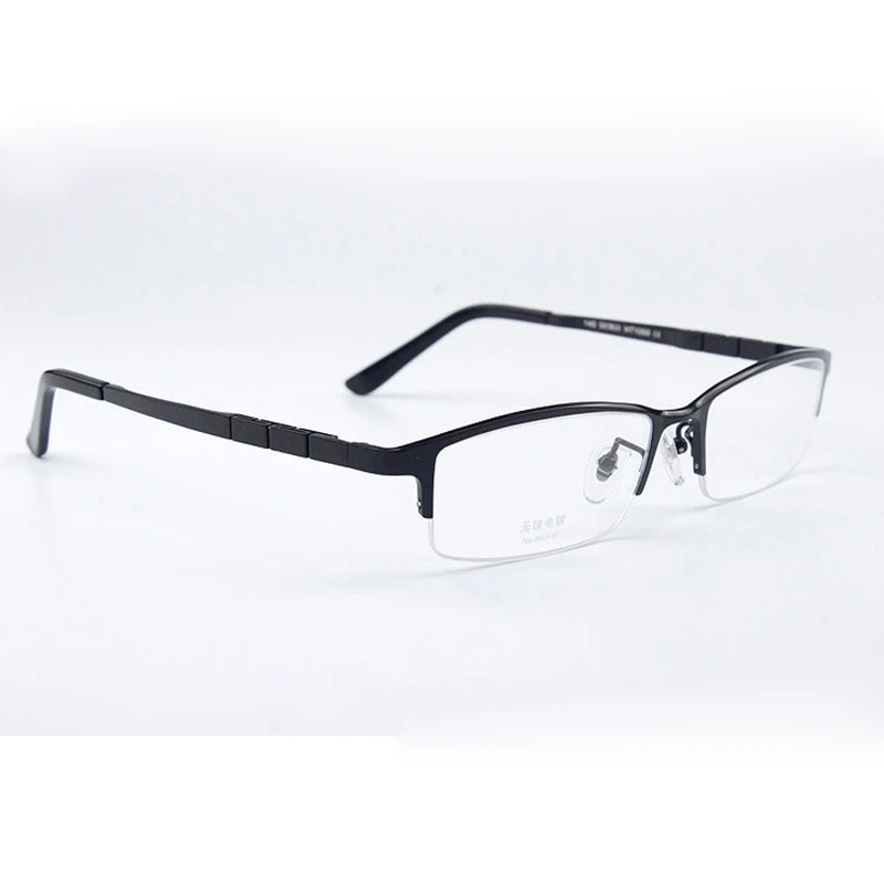 Титан полуободковая оптическая оправа для очков Для мужчин Винтаж очки человек от близорукости, по рецепту оправы очки с прозрачными линзами, мужские