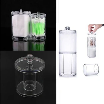 

2019 New Dual Layer Multipurpose Cotton Swabs Organizer Cotton Pads Holder Wholesale Cheap Clear Acrylic Cosmetic Storage Box