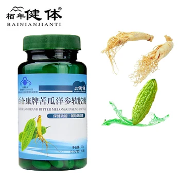 

Bitter Gourd Bitter Melon Momordica Charantia American Ginseng Extract Capsule Supplement for Reducing Blood Sugar Diabetes Cure