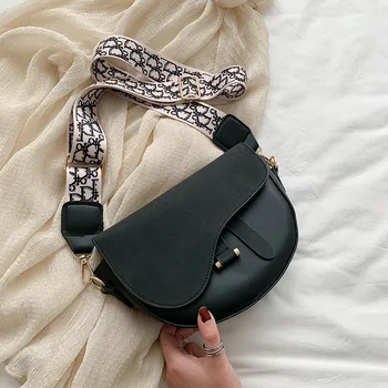 

2020 New Female Saddle Bag Single Shoulder Diagonal Bag Fashion Casual Korean Version Cute Designer Bag Coin Purse Waist Bag