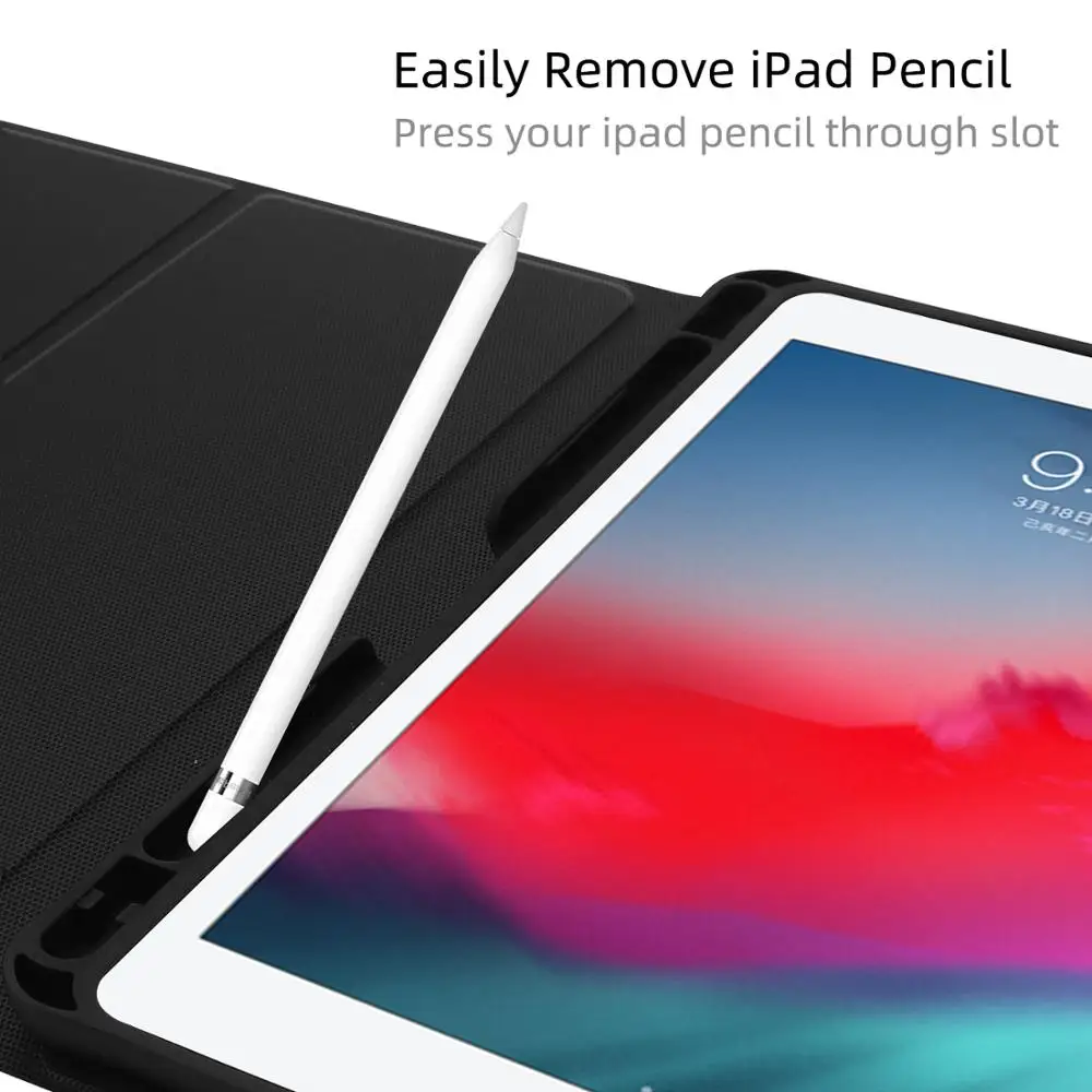 Case For iPad 6th 9.7 Case Removable touchpad keyboard W Pencil Holder Smart Stand Cover For iPad 5th 9.7 Case Keypad
