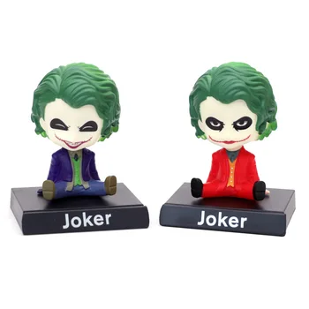 

Anime Batman The Dark Knight Joker Villain's Edition PVC Action Figure Model Toys Bobble Head Doll Desktop Phone Holder Gift
