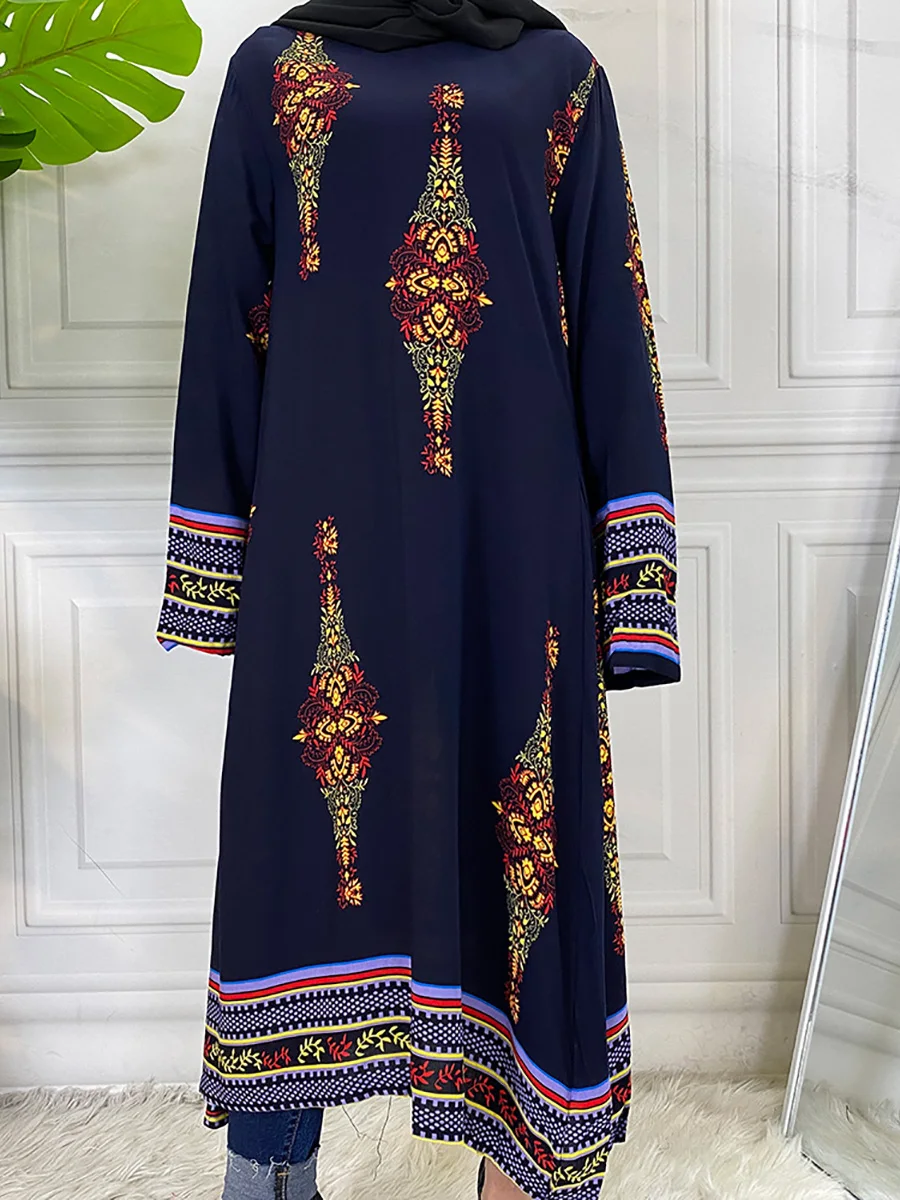 2082#New Design Fashion Printing High Quality Muslim For Women Casual Tops - CHAOMENG MUSLIM SHOP