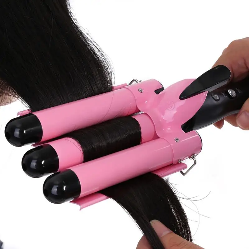 Hair Curling Iron Ceramic Triple Professional Triple Pipe Hair Curler Egg Roll Hair Styling Tools Hair Styler Wand Curler Irons