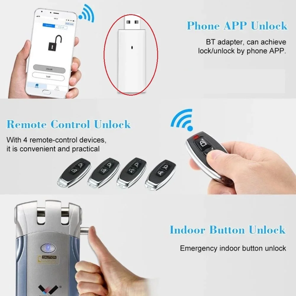 

Mini Smart TB Adapter USB Disk 315MHz /433.92MHz for WAFU Smart Lock