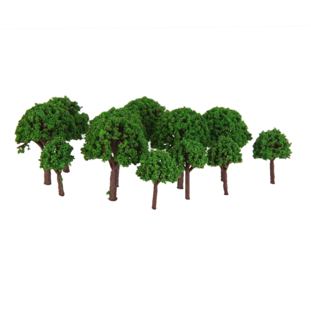 50pcs  Trees Model Forest Plants Making Accessories Z T Scale Train Railway Railroad Scenery Diorama or Layout