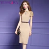 TESSCARA Women Summer Elegant Pencil Dress Festa High Quality Office Cocktail Party Robe Femme Lace Designer Vestidos Plus Size ► Photo 2/6