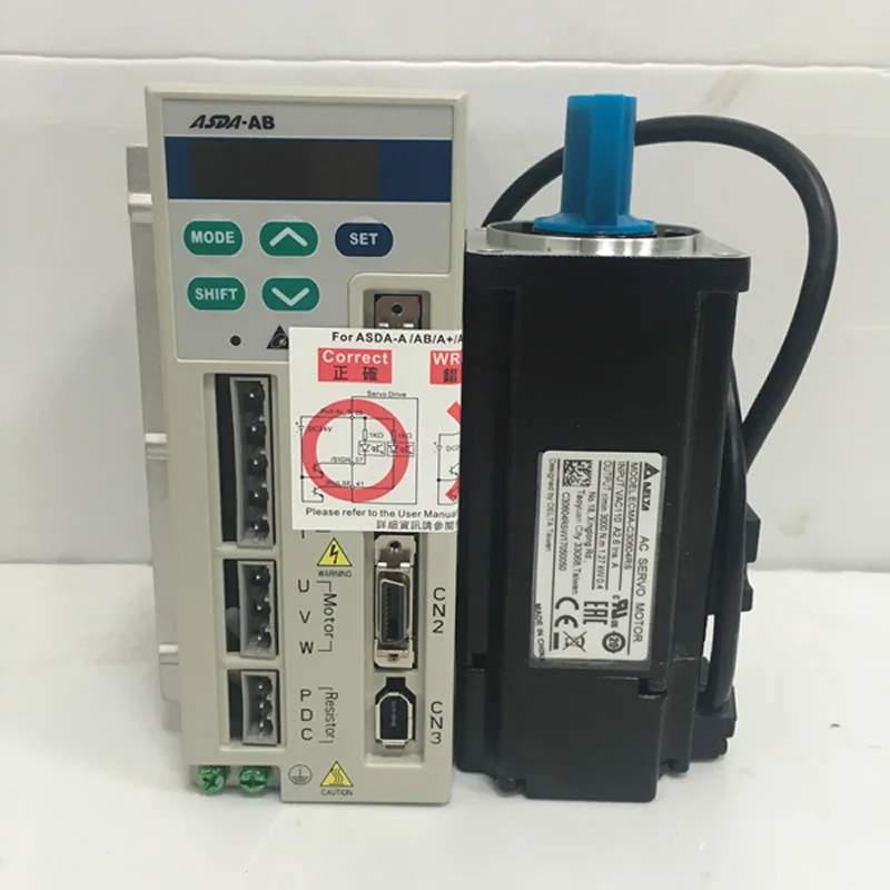 ECMA-C30604FS + ASD-A0421-AB DELTA 400w 3000rpm 1.27N.m ASDA-AB AC Серводвигатель комплекты с 3m питанием и