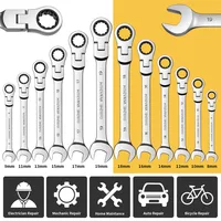 Flex Head Ratcheting Wrench Set (Chrome Vanadium Steel) 2