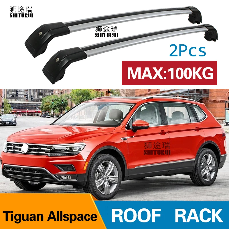 Рейка на крышу (поперечная балка) для Volkswagen Tiguan Allspace 2017-2020 (BW2) утолщенный