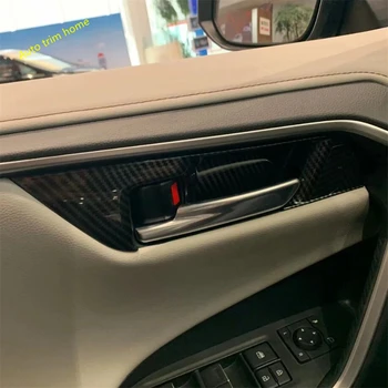 

Lapetus Inner Door Handle Pull Bowl Cover Trim Fit For TOYOTA RAV4 RAV 4 XA50 2019 2020 / Carbon Fiber ABS / Auto Accessories