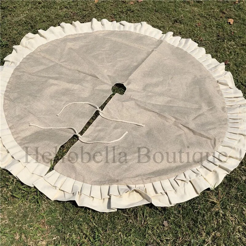 100 шт/партия, 4" джутовая юбка с мешковатой елкой, Праздничная коллекция с оборками