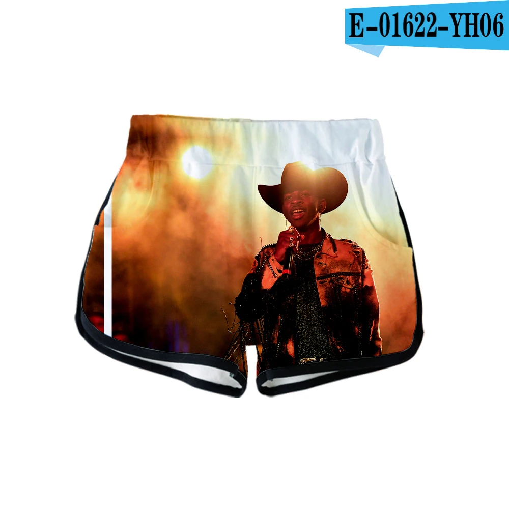 3D Lil Nas X, новая одежда, повседневные женские летние сексуальные шорты с 3D принтом,, повседневные крутые Женские шорты,, шорты размера плюс xxl - Цвет: YH06