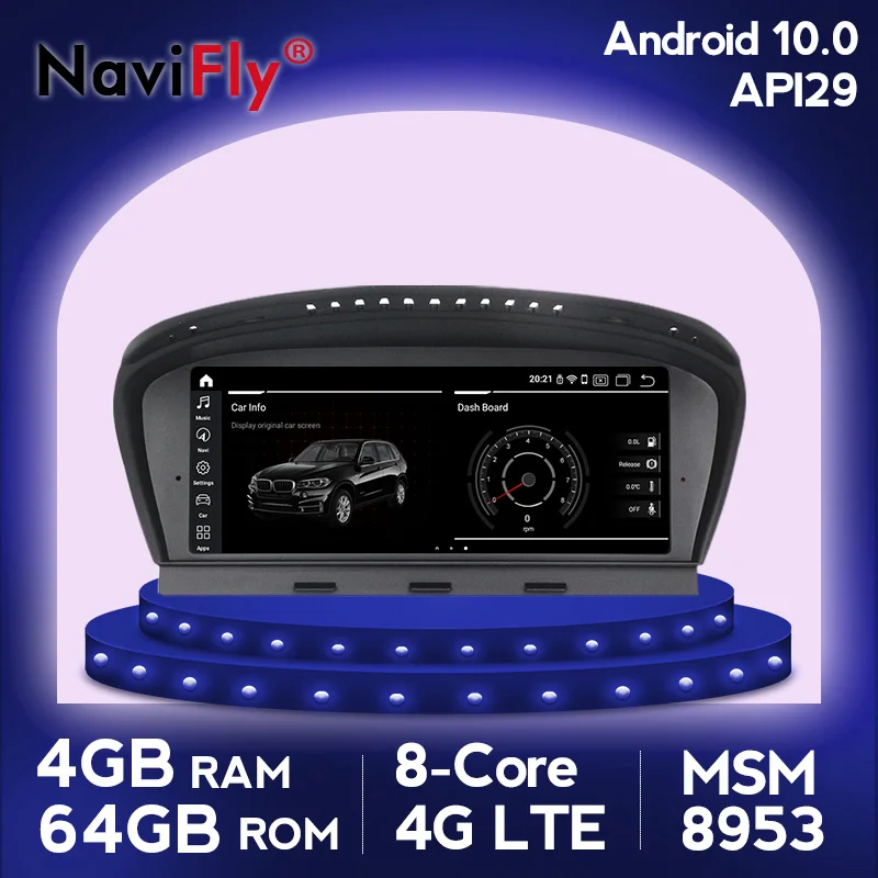 Автомобильный мультимедийный плеер NaviFly Android 10 4 Гб ОЗУ 64 ПЗУ с радио gps