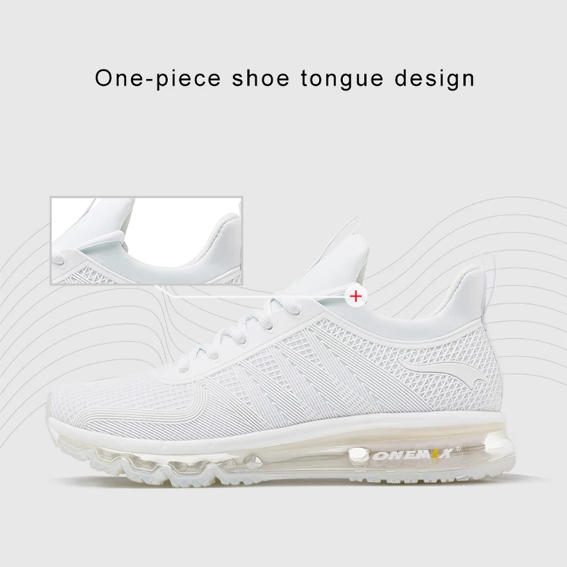 ONEMIX Air Cushion белые кроссовки для женщин Водонепроницаемые кожаные вамп Нескользящая прочная, долговечная подошва черные высокие женские кроссовки