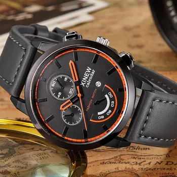 

Classic Men Watch Fashion New Brand Waterproof Date Leather Strap Sport Quartz Watch relogio masculino часы мужские reloj hombre